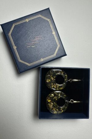 Kolczyki z suszonymi liśćmi